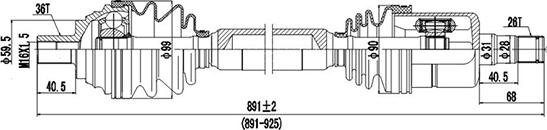 Dynamatrix DDS261094 - Albero motore / Semiasse autozon.pro