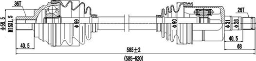 Dynamatrix DDS261093 - Albero motore / Semiasse autozon.pro