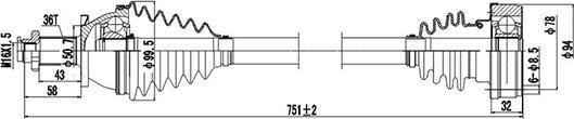 Dynamatrix DDS261063 - Albero motore / Semiasse autozon.pro