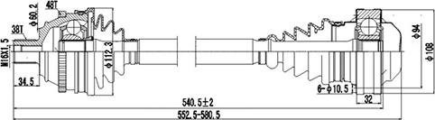 Dynamatrix DDS261004 - Albero motore / Semiasse autozon.pro