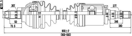 Dynamatrix DDS205048 - Albero motore / Semiasse autozon.pro