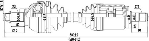 Dynamatrix DDS205047 - Albero motore / Semiasse autozon.pro