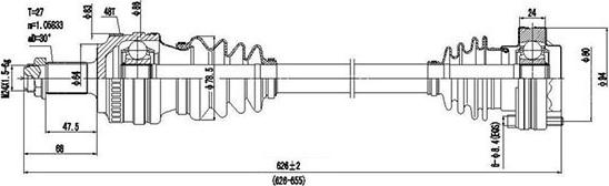 Dynamatrix DDS205002 - Albero motore / Semiasse autozon.pro