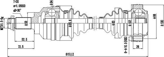 Dynamatrix DDS205021 - Albero motore / Semiasse autozon.pro