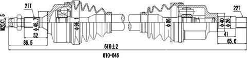 Dynamatrix DDS210043 - Albero motore / Semiasse autozon.pro