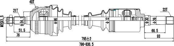 Dynamatrix DDS210042 - Albero motore / Semiasse autozon.pro