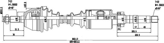 Dynamatrix DDS210004 - Albero motore / Semiasse autozon.pro