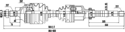 Dynamatrix DDS210019 - Albero motore / Semiasse autozon.pro