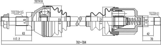 Dynamatrix DDS210033 - Albero motore / Semiasse autozon.pro