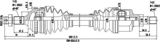 Dynamatrix DDS210021 - Albero motore / Semiasse autozon.pro