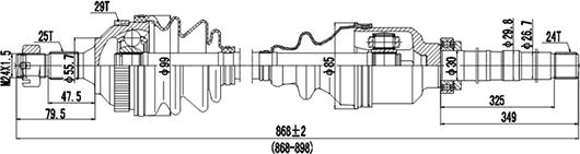 Dynamatrix DDS210023 - Albero motore / Semiasse autozon.pro