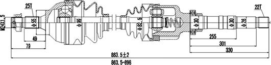 Dynamatrix DDS210027 - Albero motore / Semiasse autozon.pro