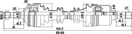 Dynamatrix DDS210141 - Albero motore / Semiasse autozon.pro