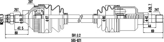 Dynamatrix DDS210128 - Albero motore / Semiasse autozon.pro