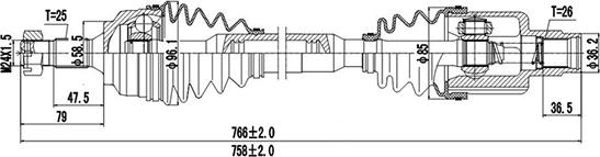 Dynamatrix DDS210267 - Albero motore / Semiasse autozon.pro