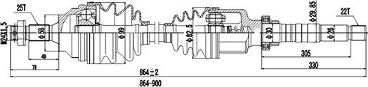 Dynamatrix DDS210205 - Albero motore / Semiasse autozon.pro