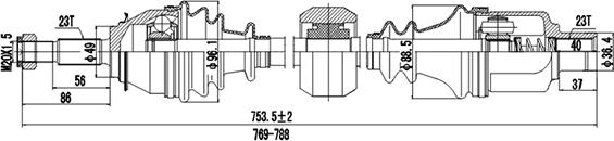 Dynamatrix DDS211014 - Albero motore / Semiasse autozon.pro