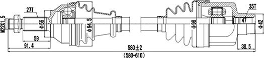 Dynamatrix DDS218043 - Albero motore / Semiasse autozon.pro