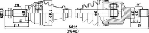 Dynamatrix DDS218027 - Albero motore / Semiasse autozon.pro