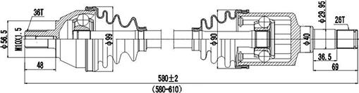 Dynamatrix DDS218328 - Albero motore / Semiasse autozon.pro