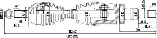 Dynamatrix DDS218264 - Albero motore / Semiasse autozon.pro