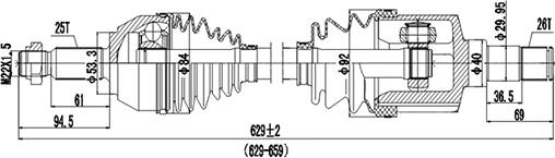 Dynamatrix DDS218263 - Albero motore / Semiasse autozon.pro