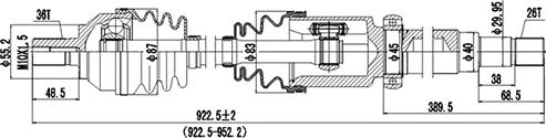 Dynamatrix DDS234163 - Albero motore / Semiasse autozon.pro