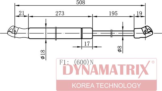 Dynamatrix DGS0033DJ - Ammortizatore pneumatico, Cofano bagagli / vano carico autozon.pro