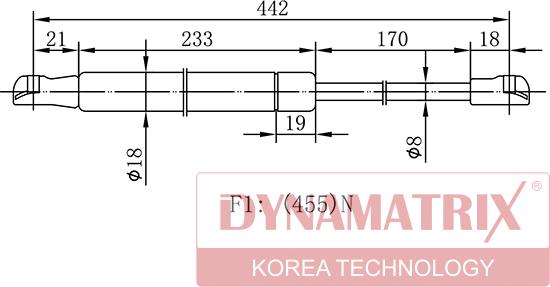 Dynamatrix DGS015488 - Ammortizatore pneumatico, Cofano bagagli / vano carico autozon.pro