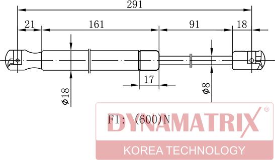 Dynamatrix DGS031370 - Ammortizatore pneumatico, Cofano bagagli / vano carico autozon.pro