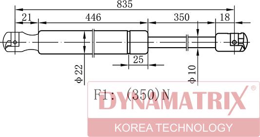 Dynamatrix DGS105409 - Ammortizatore pneumatico, Cofano bagagli / vano carico autozon.pro