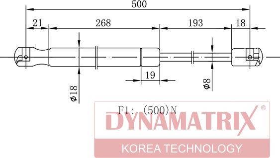 Dynamatrix DGS106150 - Ammortizatore pneumatico, Cofano bagagli / vano carico autozon.pro