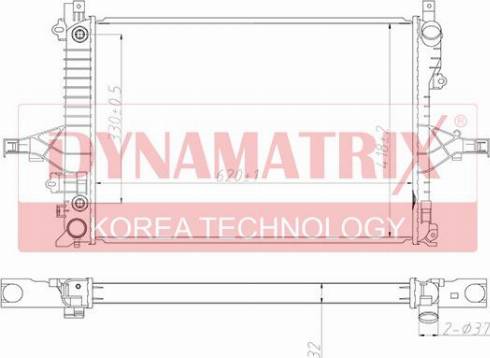 Dynamatrix DR65553A - Radiatore, Raffreddamento motore autozon.pro