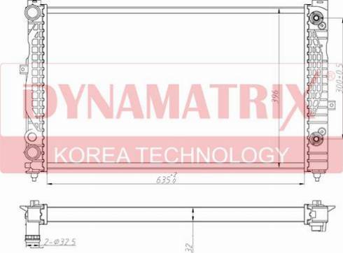 Dynamatrix DR60499 - Radiatore, Raffreddamento motore autozon.pro