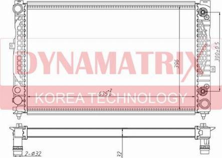 Dynamatrix DR60498 - Radiatore, Raffreddamento motore autozon.pro