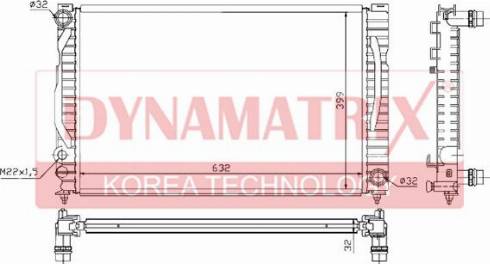 Dynamatrix DR60497 - Radiatore, Raffreddamento motore autozon.pro