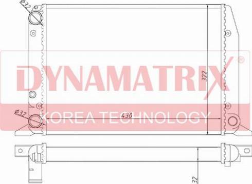 Dynamatrix DR604611 - Radiatore, Raffreddamento motore autozon.pro