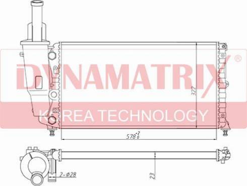 Dynamatrix DR61858 - Radiatore, Raffreddamento motore autozon.pro