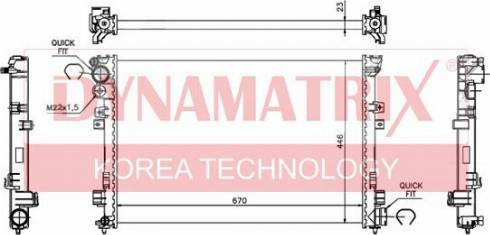 Dynamatrix DR61875A - Radiatore, Raffreddamento motore autozon.pro