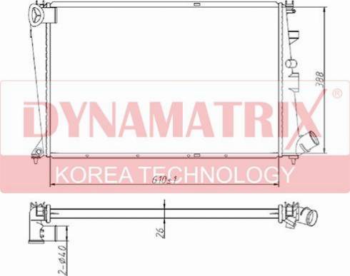 Dynamatrix DR61303 - Radiatore, Raffreddamento motore autozon.pro