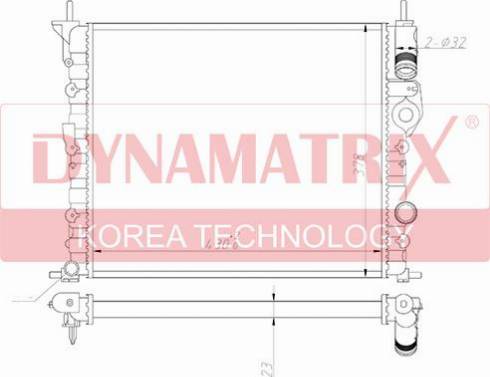 Dynamatrix DR639371 - Radiatore, Raffreddamento motore autozon.pro