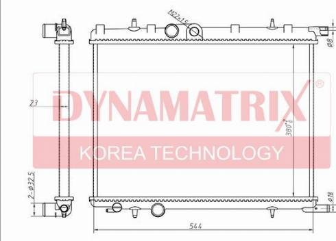 Dynamatrix DR63502A - Radiatore, Raffreddamento motore autozon.pro