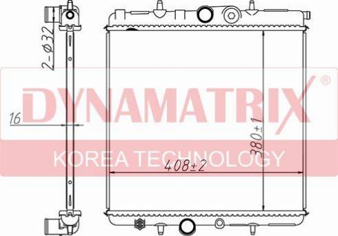 Dynamatrix DR63708A - Radiatore, Raffreddamento motore autozon.pro