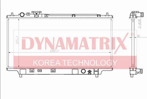 Dynamatrix DR62383A - Radiatore, Raffreddamento motore autozon.pro