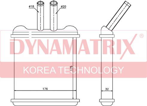 Dynamatrix DR76502 - Scambiatore calore, Riscaldamento abitacolo autozon.pro