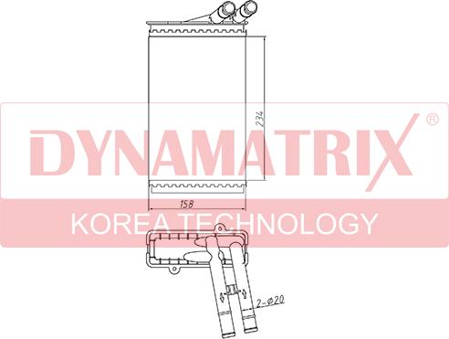 Dynamatrix DR70224 - Scambiatore calore, Riscaldamento abitacolo autozon.pro