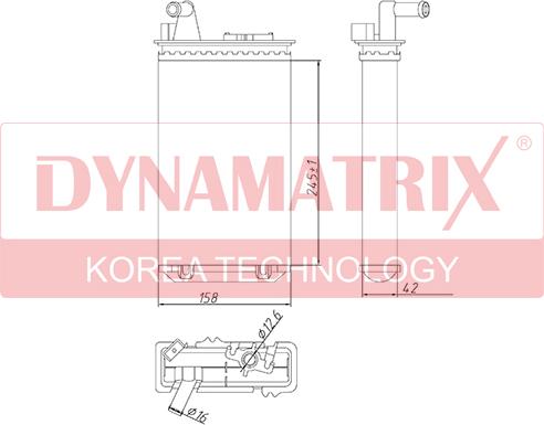 Dynamatrix DR71438 - Scambiatore calore, Riscaldamento abitacolo autozon.pro