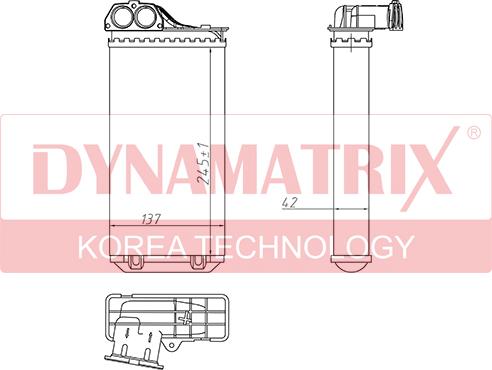 Dynamatrix DR71157 - Scambiatore calore, Riscaldamento abitacolo autozon.pro