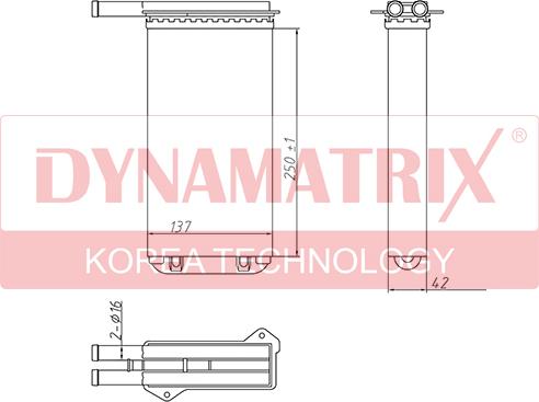 Dynamatrix DR71755 - Scambiatore calore, Riscaldamento abitacolo autozon.pro