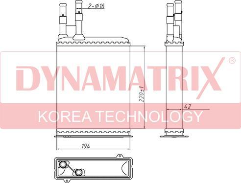 Dynamatrix DR73984 - Scambiatore calore, Riscaldamento abitacolo autozon.pro